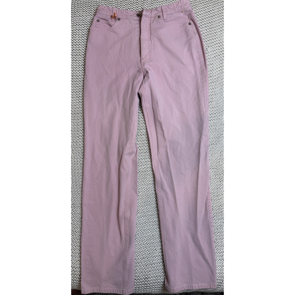 Cambio Sharon Pink Straight Leg Jeans Women Size 10 Mauve Cotton Stretch Denim